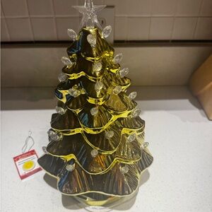 Gold Holiday Tree Decoration (plastic)